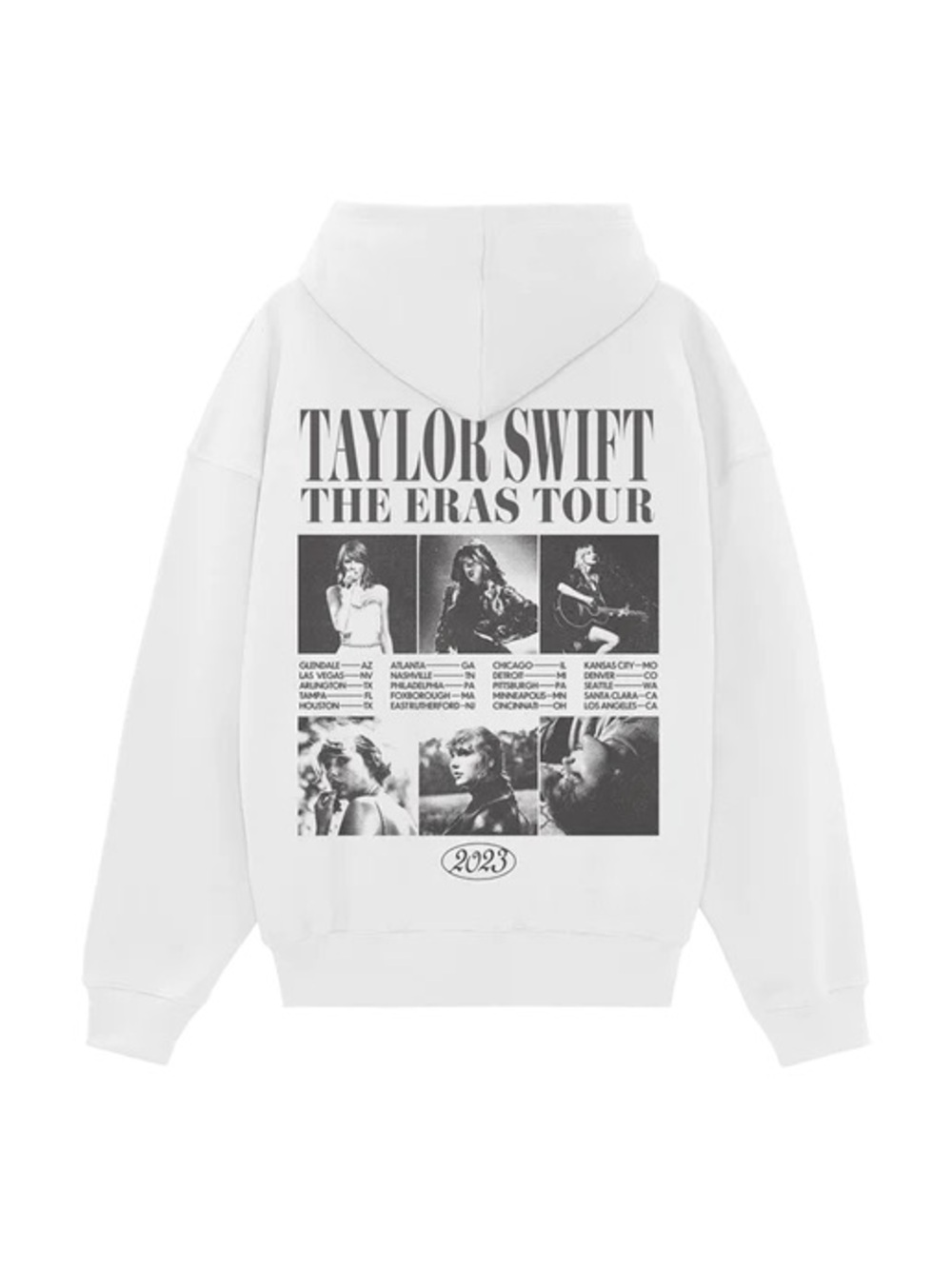 TAYLOR SWIFT • THE ERAS TOUR COLLAGE WHITE HOODIE - Picture 2 of 5